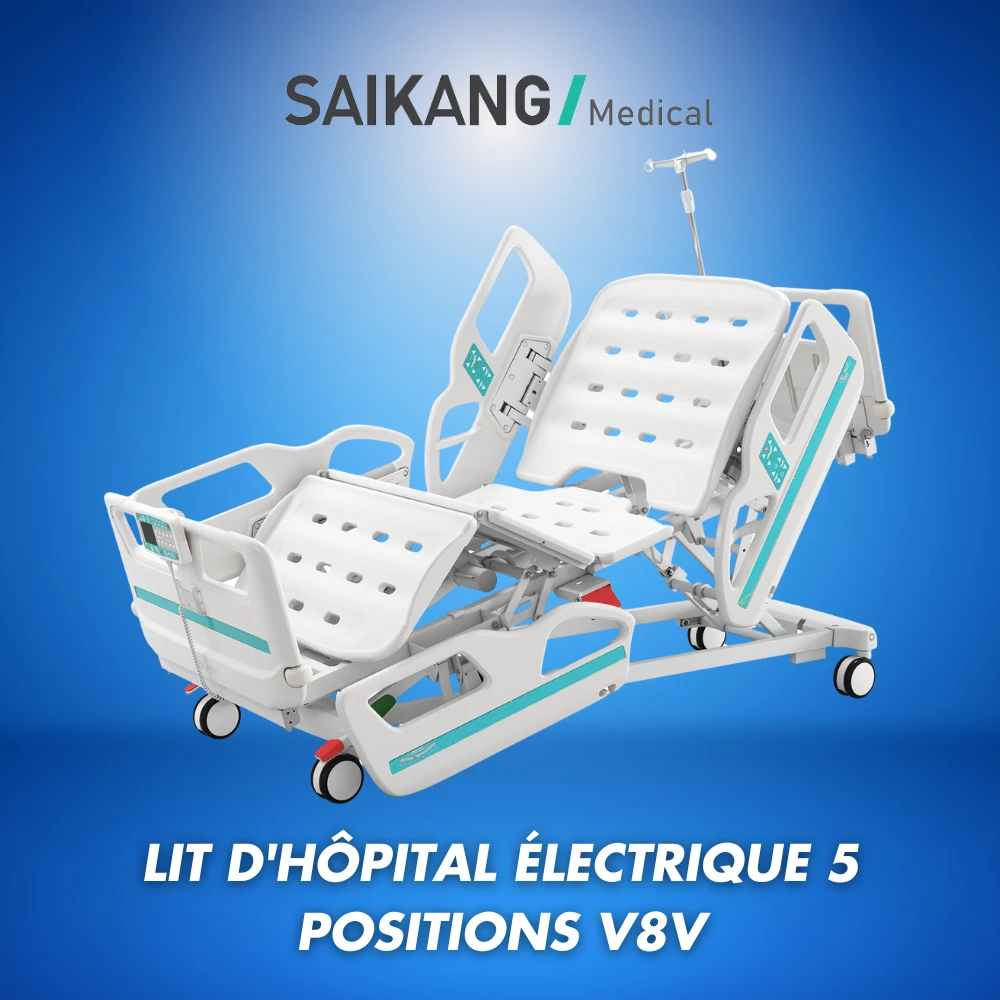 Lit d'hôpital électrique 5 Positions V8v